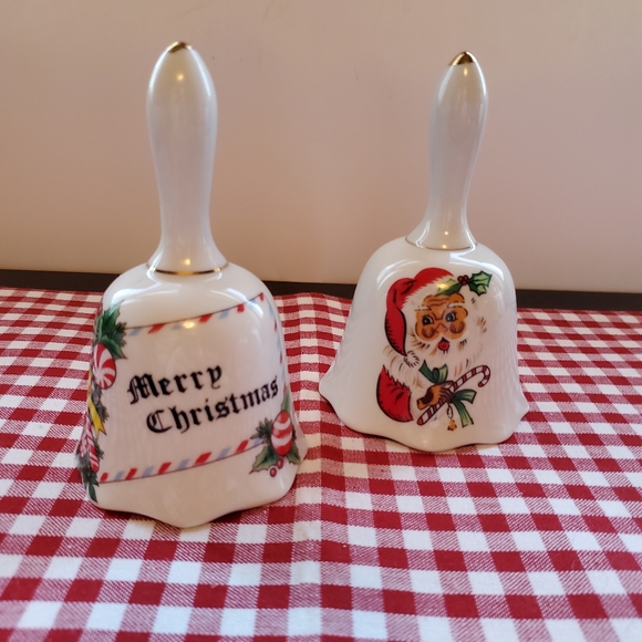 Brinn's Porcelain Christmas Bells - Picture 1 of 9